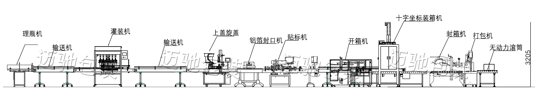 口服液灌装流水线